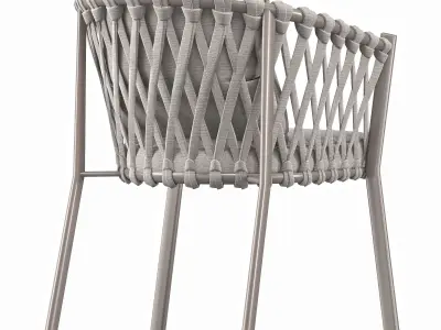 black garden lerak chair 3D model