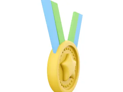 3d medal cartoon 3D model