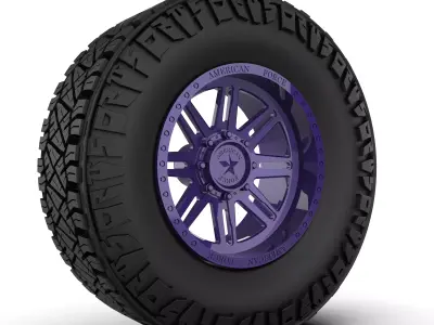 NITTO RIDGE GRAPPLER BW TIRE AND AMERICAN FORCE WHEEL SEPRATED 3D print model