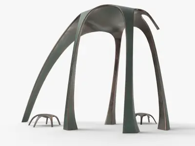 Modern Abstract Animal Sculpture Low-poly 3D model