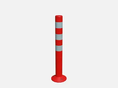 Road pole 75 cm Low-poly 3D model