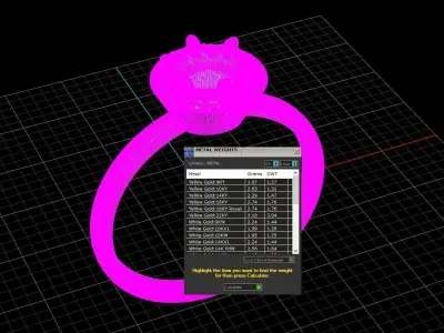 Cluster Halo Ring 3D print model