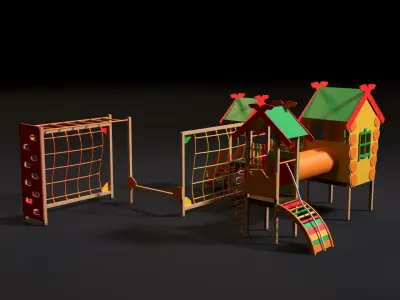 Childrens play complex 3D model