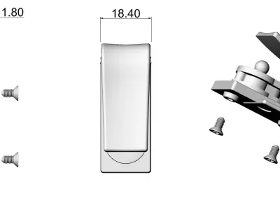 Luxury Metal Bag Clasp Premium Hardware for Designer Handbags 3D print model