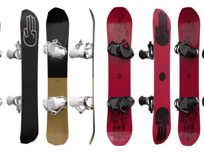Snowboards 2 3D model