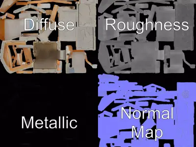 Ancient Stone Well model pack Low-poly 3D model