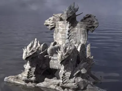 Queen of dragons Throne 3 3D model