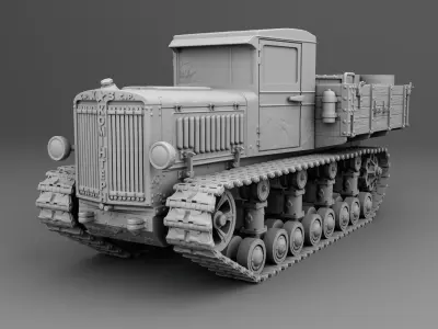 Komintern world war ii german armoured car 3D print model