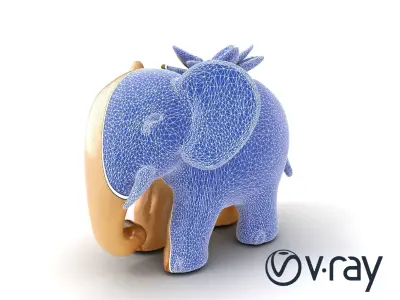 Whimsy Elephant Planter Decorative Model Pack Low-poly 3D model