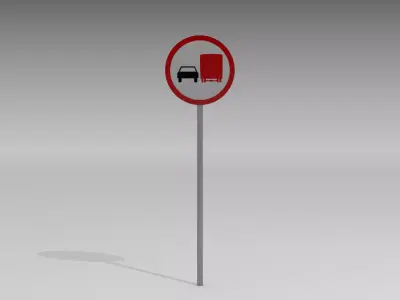 Do not overpass heavy vehicles 3D model