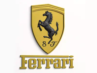 Ferrari Logo 02 3D print model