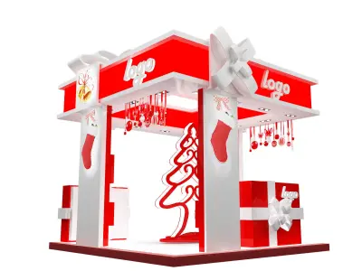  christmas kiosk booth a64 3D model