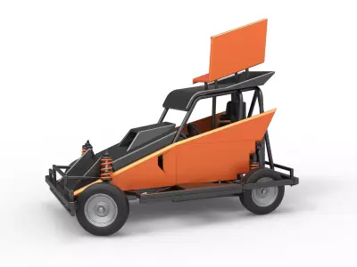 New Zealand Ministock car while turning Version 2 Scale 1 to 25 3D print model