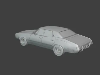 1971 Oldsmobile Cutlass Supreme sedan  3D print model