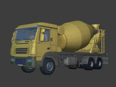 Generic Cement Mixer Truck - Concrete Mixer 3D model