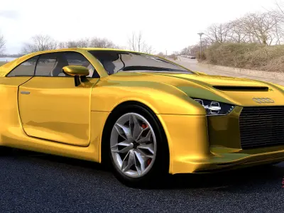 audi quattro 2010 3D model