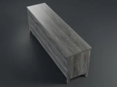 Industrial Sliding Mesh Door TV Console 3D model