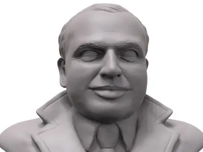 Al Capone 3D printable portrait sculpture  3D print model