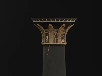 Egyptian Ancient Column 3D model
