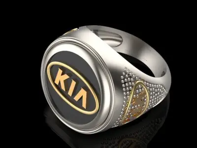 Kia ring Silver Gold  Print 3D print model