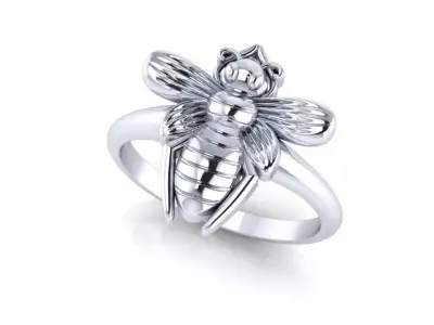 Golden Fly Ring Size 55 3D ready to print 3D print model