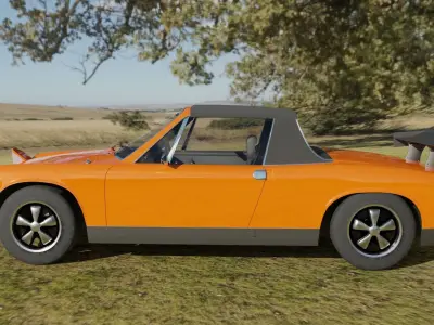 Porsche 914-6 with Engine Sounds Low-poly 3D model