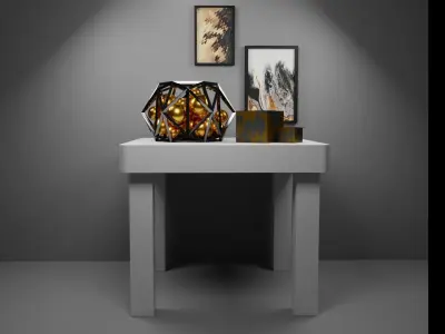 Decoration Set with Frames 3D model