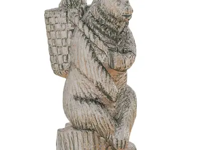 Park Sculpture Masha and the Bear 3D model