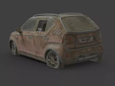 Abandoned Car - Suzuki Ignis 2021 Low-poly 3D model