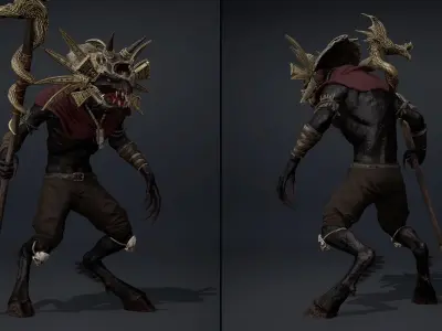 Ghost Mage Arm2 Low-poly 3D model