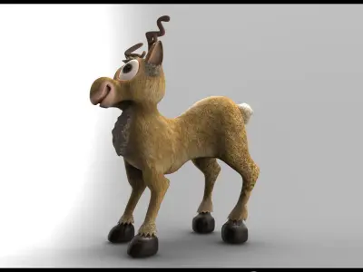 3d model of Christmas Deer 3D model