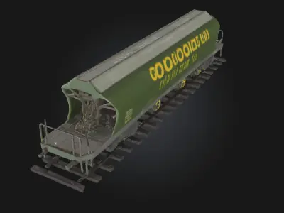 Goods Services Freight Carriage  Functional Train 3D model
