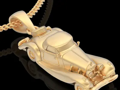 Car silver gold printable jewelry 3D model  model 3D Model Pack