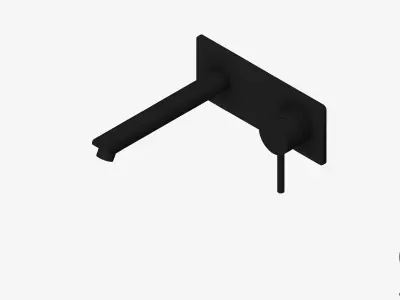 Wall Mixer Set - Luxury - Pin Low-poly 3D model
