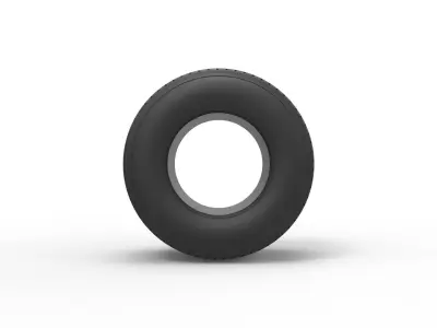 Dirt Sprint racing tire 10 Scale 1 to 25 3D print model