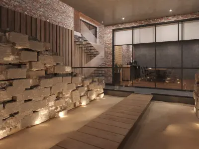  Luxury Multi-Function Basement Space Museum 3D model