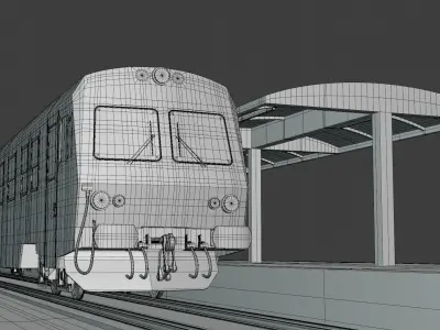 Local railway station 3D model