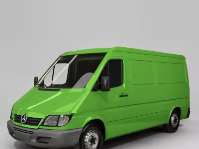 Sprinter Mercedez Low-poly 3D model