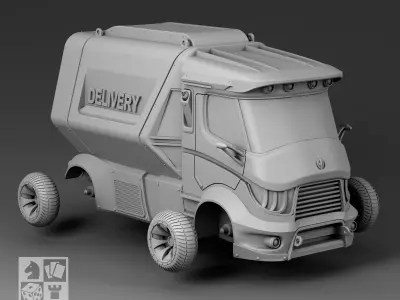 Futuristic Delivery 3D print model