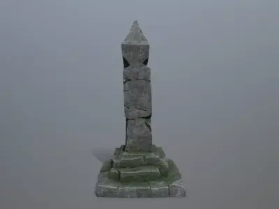 pillar Low-poly 3D model get