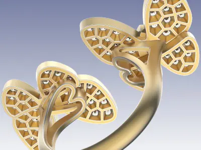 Ring Flying Beauties 3D print model