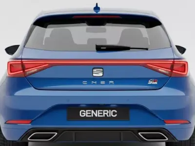 Sleek Blue Generic Hatchback Concept 3D model