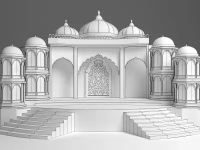 Indian Wedding Stage 3D model