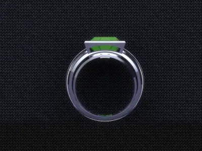 Tourmaline Ring 3D print model