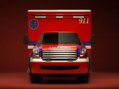Emergency Ambulance Vol6 3D model