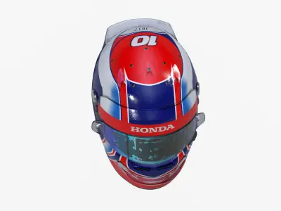 Gasly helmet 2019 Low-poly 3D model