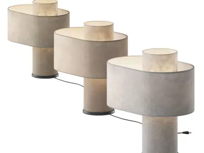 Beige Heron Table Lamp 3D model