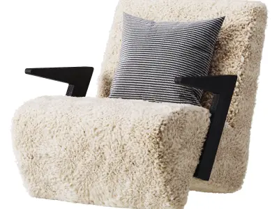 Modern Upholstered Lounge Chair 3D model