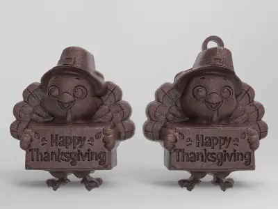 happy thanks giving decor  3D print model