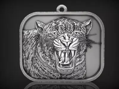 The Jaguar Pendant 3D print model